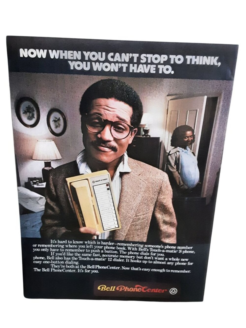 1982 Bell PhoneCenter Touch A Matic Phone Vintage Print Ad Telephone